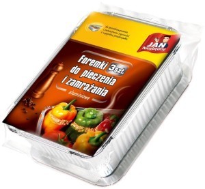 Jan Niezbędny_foremki aluminiowe do przechowywania i zamrażania żywności z wygodną przykrywką_8,00 zł_3 szt.